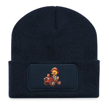 Ente Traktor Farmer - Recycelte Patch Beanie - French Navy - Vorne