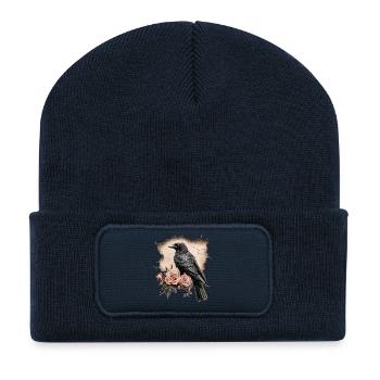 Raven Vintage Roses - Beanie recyclé à patch - bleu marine - Devant