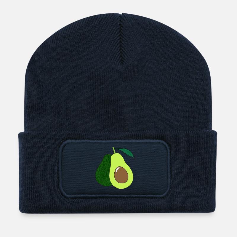 Avocado_Print - Recycelte Patch Beanie - French Navy