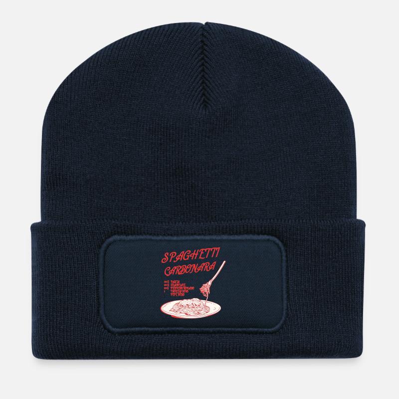 Spaghetti Carbonara Recipe - Recycelte Patch Beanie - French Navy