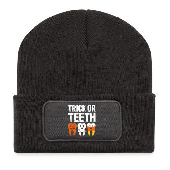Trick or Teeth Halloween Tee - Recycled Patch Beanie - dark grey - Front
