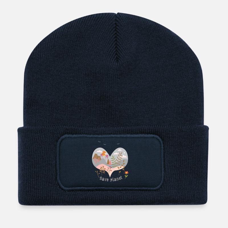 save planet - Recycelte Patch Beanie - French Navy