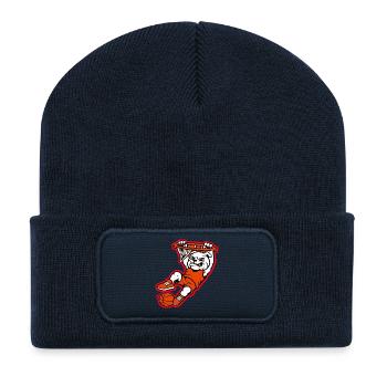Bulldog Basketball Dunk Mascot - Recycled Patch Beanie - french navy - Front
