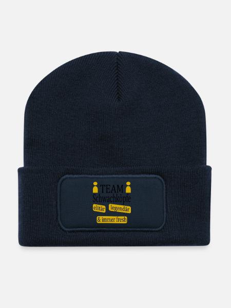 Team Schwachköpfe Elitär Legendär: Immer Fresh - Recycelte Patch Beanie - French Navy