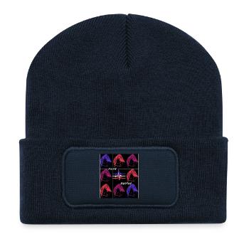 Inner Rhythm – Vibrant Minimalist Design - Recycled Patch Beanie - french navy - Front