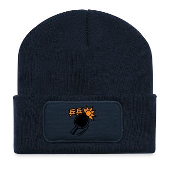 Raquette de Ping-Pong - Tennis de table - Beanie recyclé à patch - bleu marine - Devant
