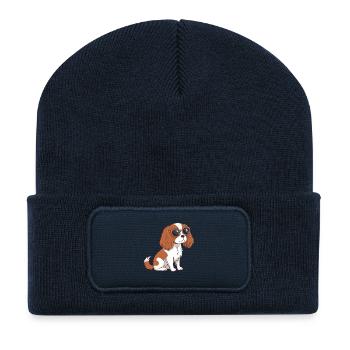 Hundereiter Glam-Brille - Recycelte Patch Beanie - French Navy - Vorne
