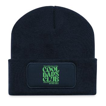 Club des papas cool - Cadeau de la fête des pères des papas - Beanie recyclé à patch - bleu marine - Devant
