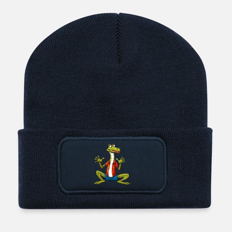 Yogi Eidechse - Recycelte Patch Beanie - French Navy