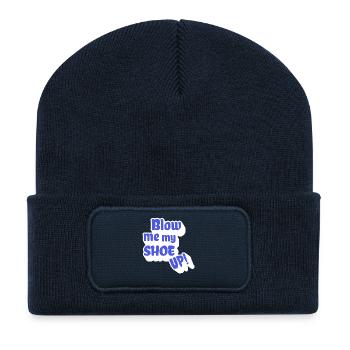 Blow me my shoe up - Bavarian english - Recycled Patch Beanie - french navy - Front