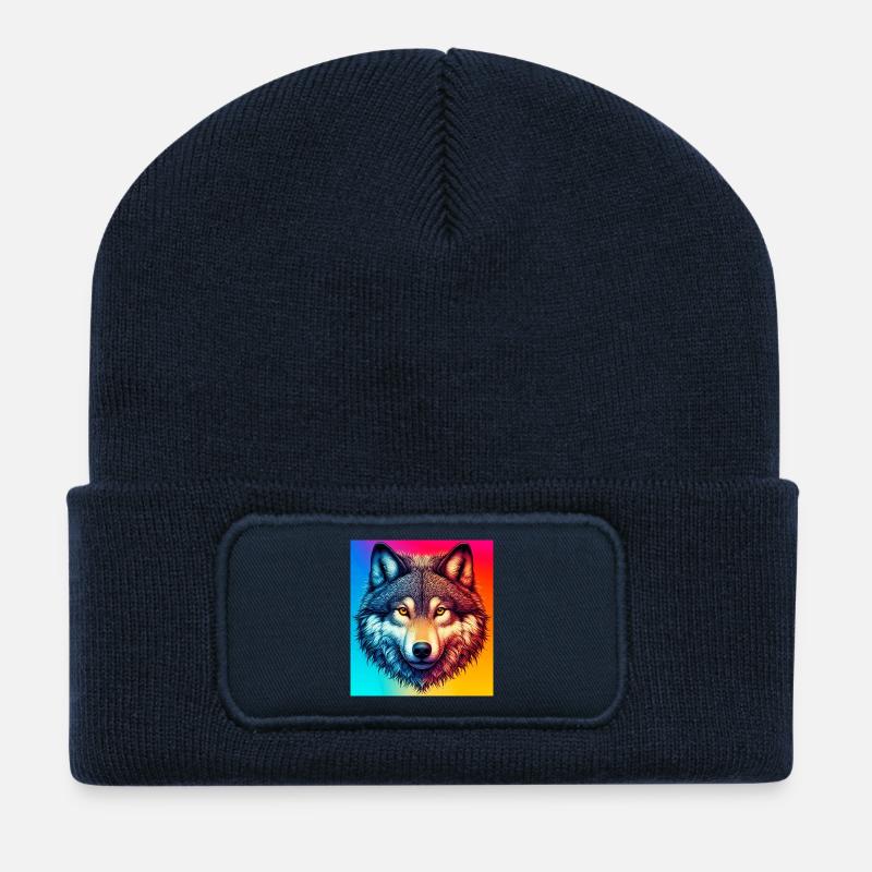 Wolf - Recycled Patch Beanie - french navy