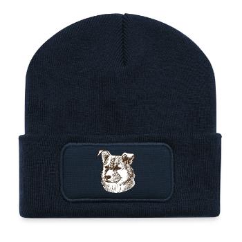 Hund - Recycelte Patch Beanie - French Navy - Vorne