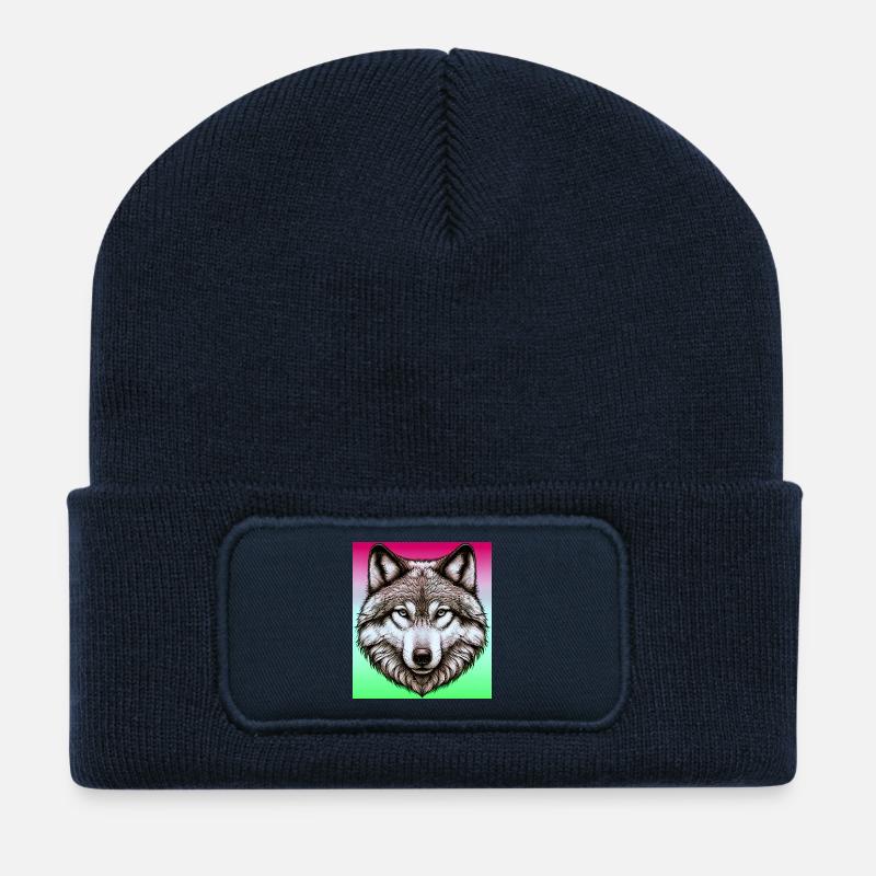 Wolf - Recycled Patch Beanie - french navy