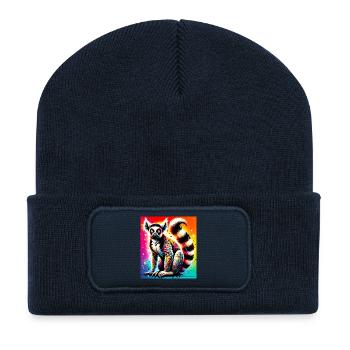 Lemur - Recycelte Patch Beanie - French Navy - Vorne