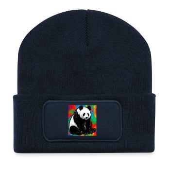 Panda - Recycelte Patch Beanie - French Navy - Vorne