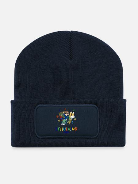 Schulkind 2026: Bunte Inklusion - Recycelte Patch Beanie - French Navy
