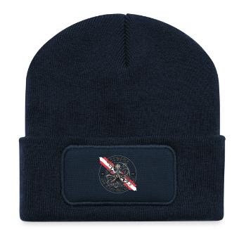 Pieuvre, pieuvre, tentacule, plongée, plongée, animal marin, - Beanie recyclé à patch - bleu marine - Devant