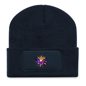 World of the Sun – Eternal Cosmic Light - Recycled Patch Beanie - french navy - Front