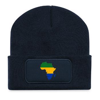 Gabon_Flagge_Afrika_used - Beanie recyclé à patch - bleu marine - Devant