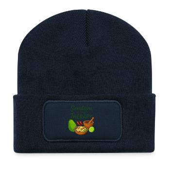 Somtam is my theraphy - Thailand Liebe - Recycelte Patch Beanie - French Navy - Vorne
