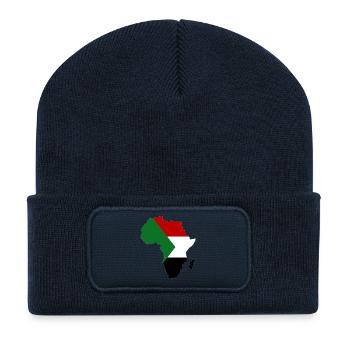 Sudan_Flagge_Afrika - Beanie recyclé à patch - bleu marine - Devant