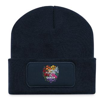 Pride Month LGBT – Die Zukunft ist queer - Recycelte Patch Beanie - French Navy - Vorne
