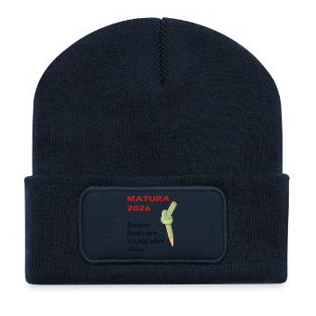 MATURA_2026 - Recycelte Patch Beanie - French Navy - Vorne