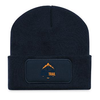 Coureur d’ultra-trail - Beanie recyclé à patch - bleu marine - Devant
