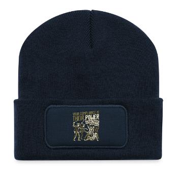 Denken Und Freiheit - Recycelte Patch Beanie - French Navy - Vorne