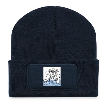 Bulldog - Recycled Patch Beanie - french navy - Front