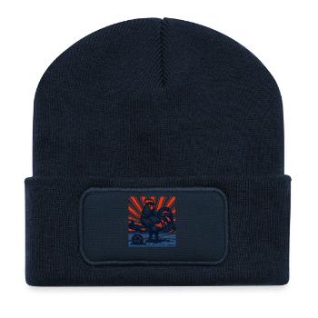 Allez Frankreich Maskottchen Fußballsommer - Recycelte Patch Beanie - French Navy - Vorne