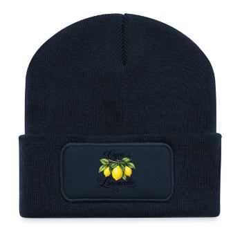 Capri Limone Vintage - Recycelte Patch Beanie - French Navy - Vorne