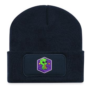 Alien Pizza Scout - Recycelte Patch Beanie - French Navy - Vorne