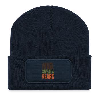 Mud Sweat Gears Gravel - Recycelte Patch Beanie - French Navy - Vorne