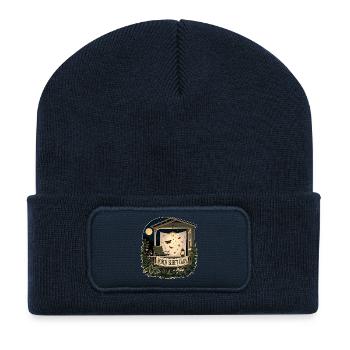 PORCH SHEET CALM - Recycelte Patch Beanie - French Navy - Vorne