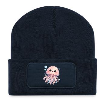 Jellyfish - Recycled Patch Beanie - french navy - Front