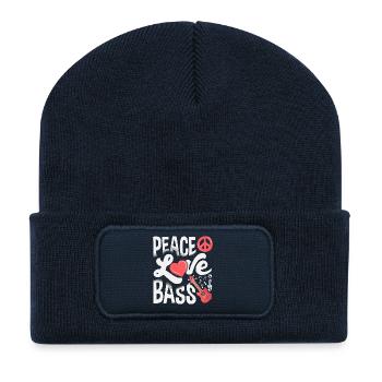 Lustiges Musiker - Recycelte Patch Beanie - French Navy - Vorne