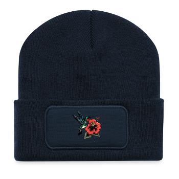 Wing Beat In Ink - Recycled Patch Beanie - french navy - Front
