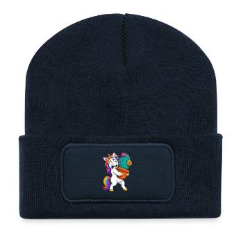 Funny Unicorn Cactus Hug - Recycled Patch Beanie - french navy - Front