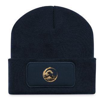 Zen Wave – Inner Strength & Balance - Recycled Patch Beanie - french navy - Front