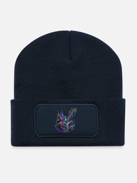 Echos in Farbe - Recycelte Patch Beanie - French Navy
