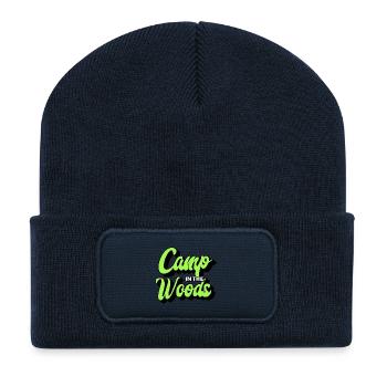 Abenteuer im Wald – Campen unter Sternen - Recycelte Patch Beanie - French Navy - Vorne
