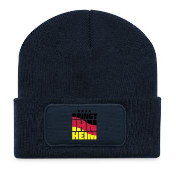 bring him home! World Cup trophy - Recycled Patch Beanie - french navy - Front