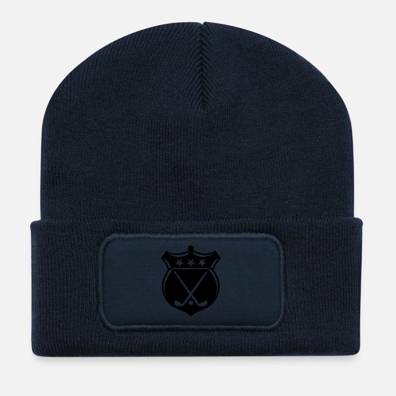 Golf Emblem / Golf Crest - Recycled Patch Beanie - french navy