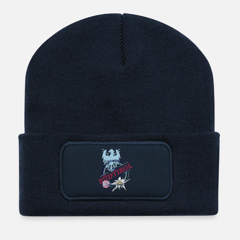 SÜDTIROL - Recycelte Patch Beanie - French Navy