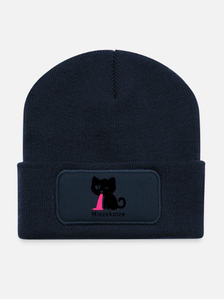 Miezekotze - Recycelte Patch Beanie - French Navy