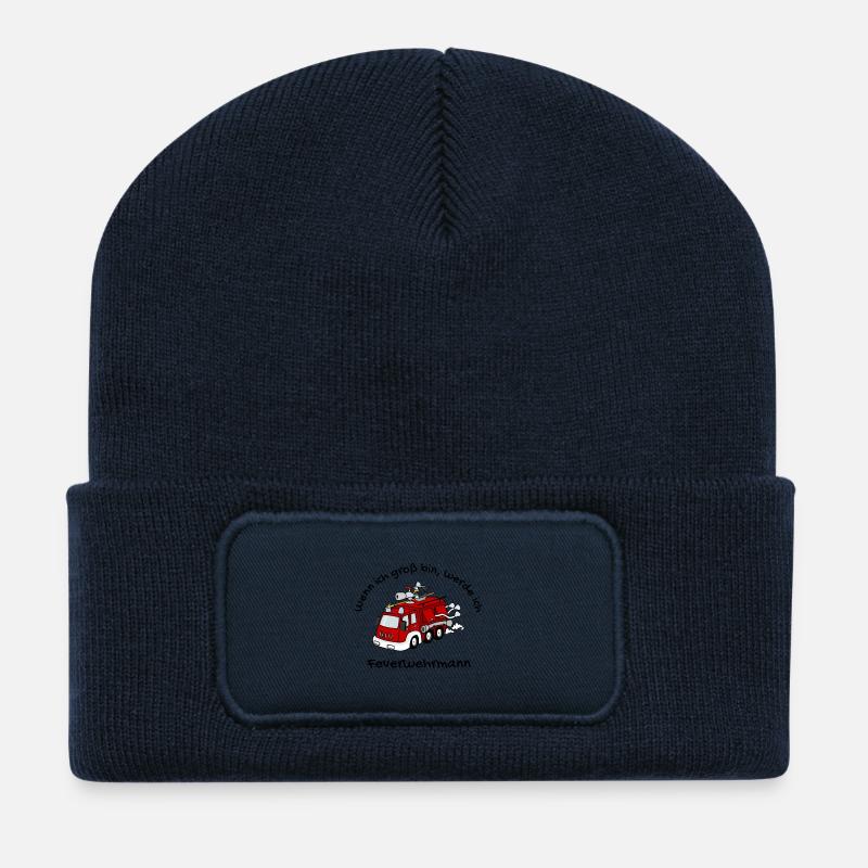 Feuerwehrmann - Recycelte Patch Beanie - French Navy