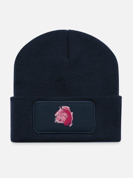 Betta Fisch - Recycelte Patch Beanie - French Navy