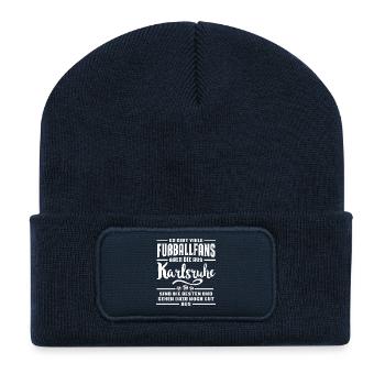 Fußball Karlsruhe - Recycelte Patch Beanie - French Navy - Vorne