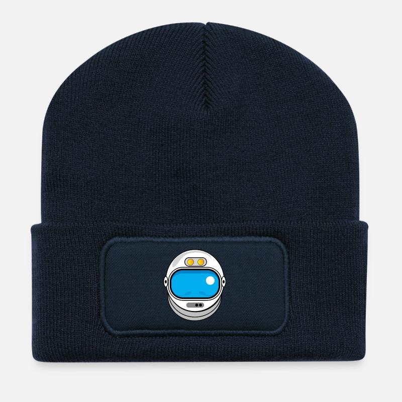 Spacehelmet - Recycelte Patch Beanie - French Navy